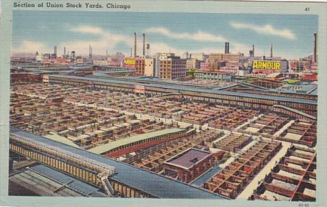 Illinois Chicago Union Stock Yards 1943 Curteich