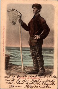 Dutch Fisherman Zandvoort Netherlands Holland  Vintage Postcard