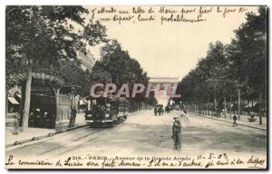 Old Postcard Paris Avenue de la Grande Armee Metro Tram