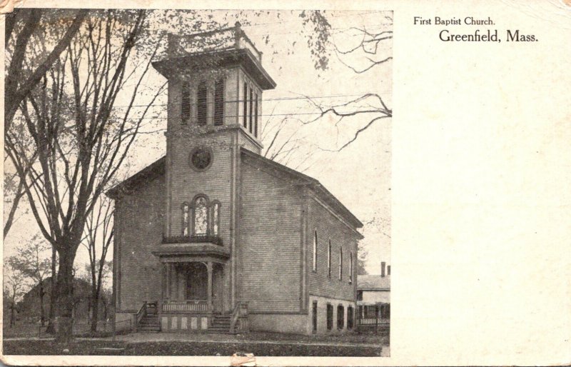 Massachusetts Greenfield First Baptist Church 1908