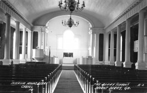 Mount Berry Georgia Berry School Chapel Interior Real Photo PC AA68525