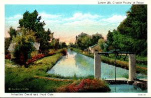 Texas Lower Rio Grande Valley Irrigation Canal and Head Gate Curteich