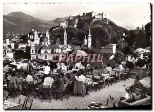 Postcard Moderne Salzburg gesehen von den Terrassen Grand Cafe Winkler