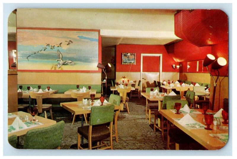 Pierre's Cafe And Round Up Room Interior Greyhound Nelson B.C. Canada Postcard