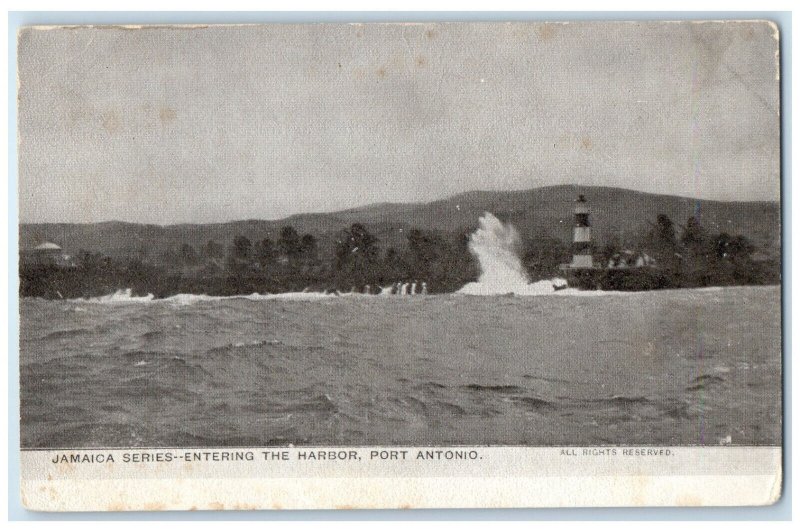 c1905 Jamaica Series Entering The Harbor Port Antonio Jamaica Postcard