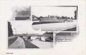 Band Stand and Entrance Meridian Street Bridge and Fall Creek Boulevard India...