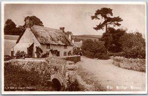 Postcard RPPC c1912 The Bridge House Posted from Leicester by Rotary Photo