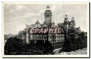 Old Postcard Leipzig Neues Rathaus