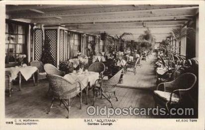 R.M.S. Aquitania, Garden lounge Ship Interiors, Unused light wear close to pe...