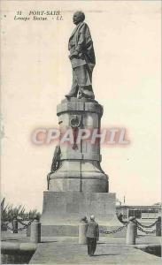CPA Port Said Lesseps Statue