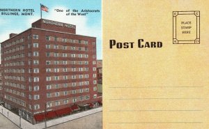 Vintage Postcard Northern Hotel Aristocrats Of West Landmark Billings Montana MT