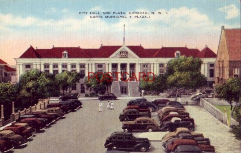 CORTE MUNICIPAL Y PLAZA, CURACAO, N. W. I.