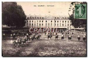 Old Postcard Horse Riding Equestrian Saumur Carrousel