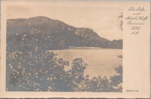 RPPC Postcard Echo Lake Artists' Bluff Franconia Notch NH