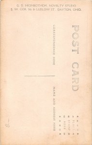 H53/ Dayton Ohio RPPC Postcard c1910 Higinbothom Studio c1910 Man Flowers