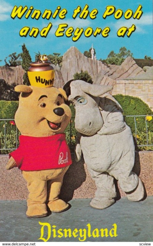 DISNEYLAND, 1950s-60s; Winnie the Pooh and Eeyore