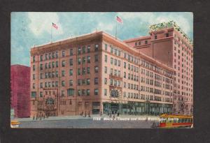 WA Moore's Theatre Theater Hotel Washington Seattle Postcard Vintage