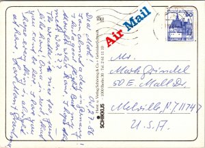 Lot of 2 Germany Map East West Berlin Wall Postcards 1986 1989 Cold War era 