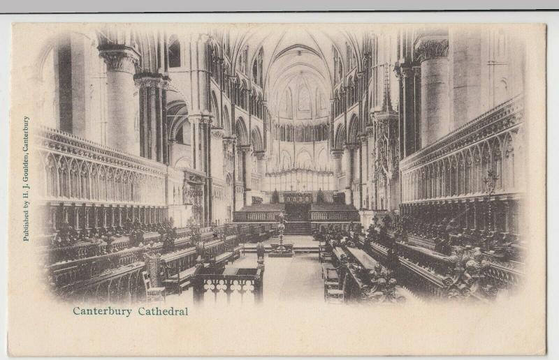 Kent; Canterbury Cathedral Interior PPC By HJ Goulden, 1904, To Simmons, Watford