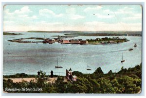 c1910 Queenstown Harbour Co. Cork Ireland Antique Unposted Postcard