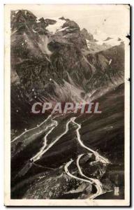 Postcard Modern Val d & # 39Isere Route du Col de l & # 39Iseran The laces an...