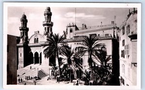 RPPC ALGER Palais du Gouverneur et la Cathedrale ALGERIA Postcard