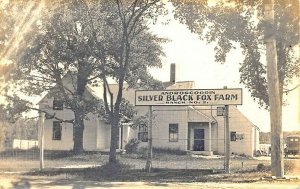 Poland ME Silver Black Fox Farm Old Car in 1925 Real Photo Postcard