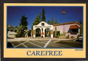 AZ Spanish Village Shopping Area Center Carefree Arizona Postcard