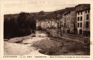 CPA L'Auvergne CHAMPEIX Quai d'Aubary et Route de St-NECTAIRE (409880)