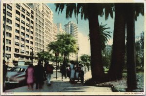 Brazil São Paulo Praça da República Vintage Postcard C195