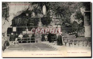 Old Postcard Lourdes Grotto Miraculous