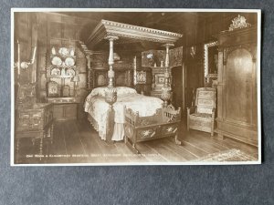 Oak Room & Elizabethan Bedstead Kenilworth Castle UK RPPC Postcard H1341083346