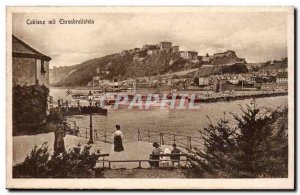 Germany Coblenz Ehrenbreitstein put Old Postcard (beayu ship)