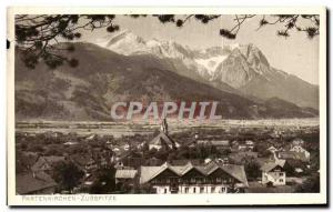 Postcard Old Partenkirchen Zugspitze