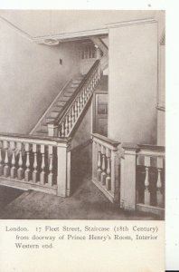 London Postcard - 17 Fleet Street - Staircase - [18th Century] - Ref 16238A
