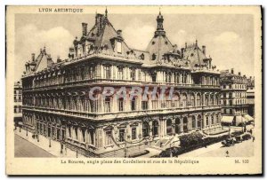 Old Postcard Lyon Artistic The angle Exchange Place des Cordeliers and Rue de...