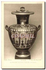 Postcard Old Faience Faincerie British Museum London Athenian Black Figure Hy...