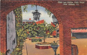 New Orleans Louisiana 1948 Postcard Garden Patio Royal