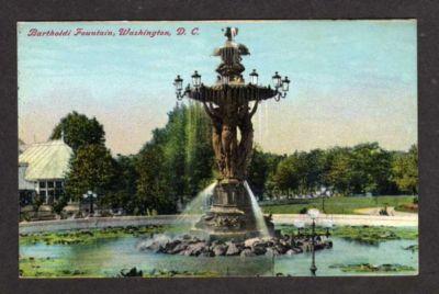 DC View of Bartholdi Fountain WASHINGTON Postcard PC