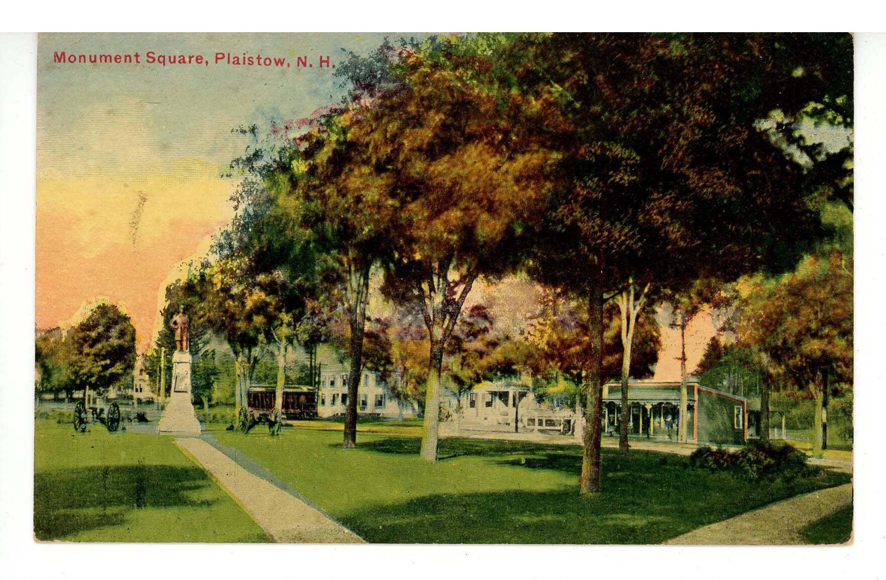 NH Plaistow. Monument Square, a.k.a. Pollard Park United States