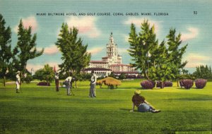 PC GOLF, FL, MIAMI, CORAL GABLES, BILTMORE HOTEL, Vintage Postcard (b45890)