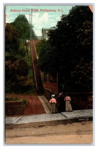 Bullman Street Steps Phillipsburg New Jersey NJ 1910 DB Postcard V11
