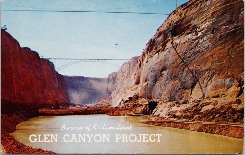 Glen Canyon Dam Project Arizona AZ Bureau of Reclamation Unused Postcard H55