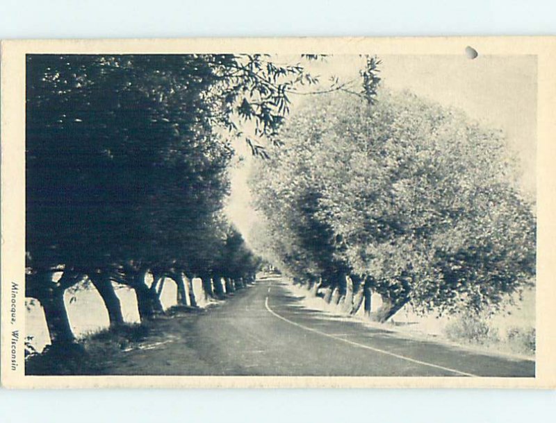 W-border COUNTRY ROAD Minocqua Wisconsin WI AD7093