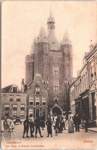 Netherlands Zwolle Sassenpoort Vintage Postcard 09.47