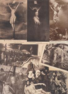 Jesus Christ Calvary scenes 12 early religion art postcards Dyck Rubens Memling