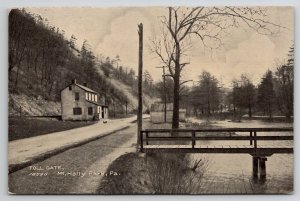 Carlisle PA Toll Gate At Mt Holly Park Pennsylvania Postcard B50