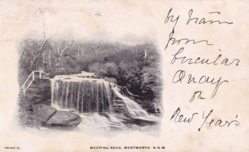 Weeping Rock 1904 Wentworth Australia Old Postcard