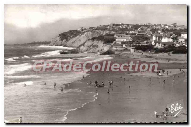 Old Postcard The Beach Bidart