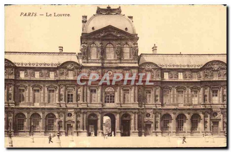 Old Postcard The Louvre Paris